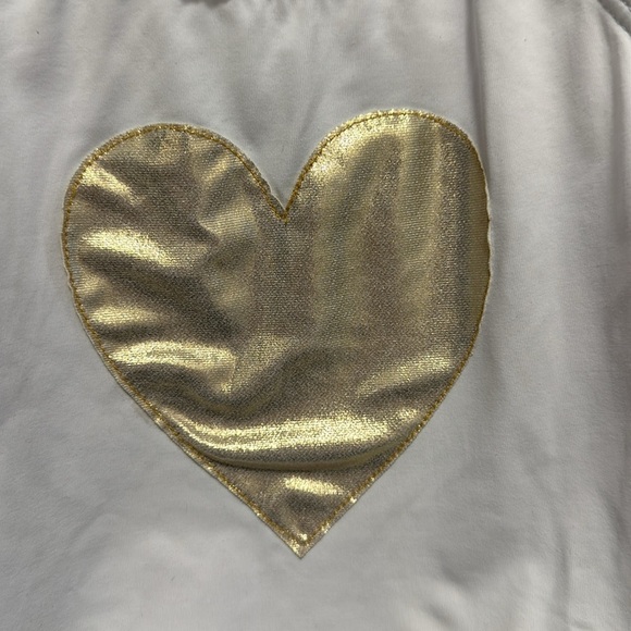 Planet Sea White One Piece Gold Heart Bathing Suit Size 12m - Picture 5 of 6